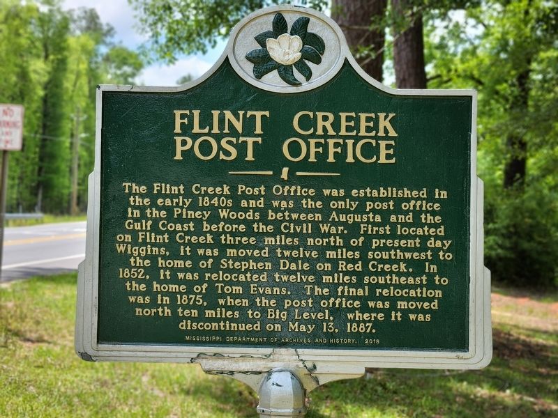 Flint Creek Post Office Marker image. Click for full size.