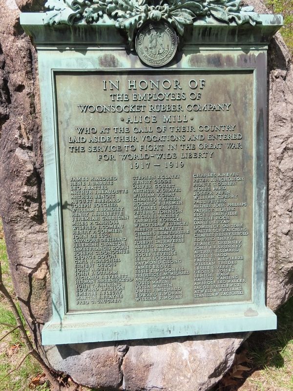 Alice Mill World War I Memorial image. Click for full size.