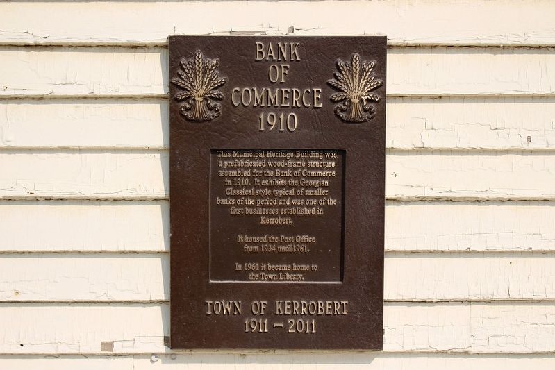 Bank of Commerce Marker image. Click for full size.