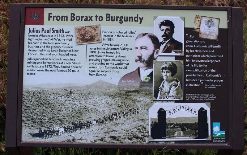From Borax to Burgundy Marker. Click for full size. From Borax to Burgundy Marker image. Click for full size.