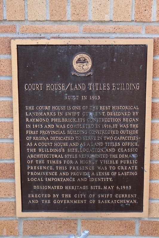 Court House/Land Titles Building Marker image. Click for full size.
