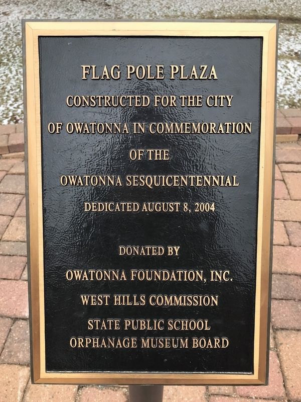 Flag Pole Plaza Marker image. Click for full size.
