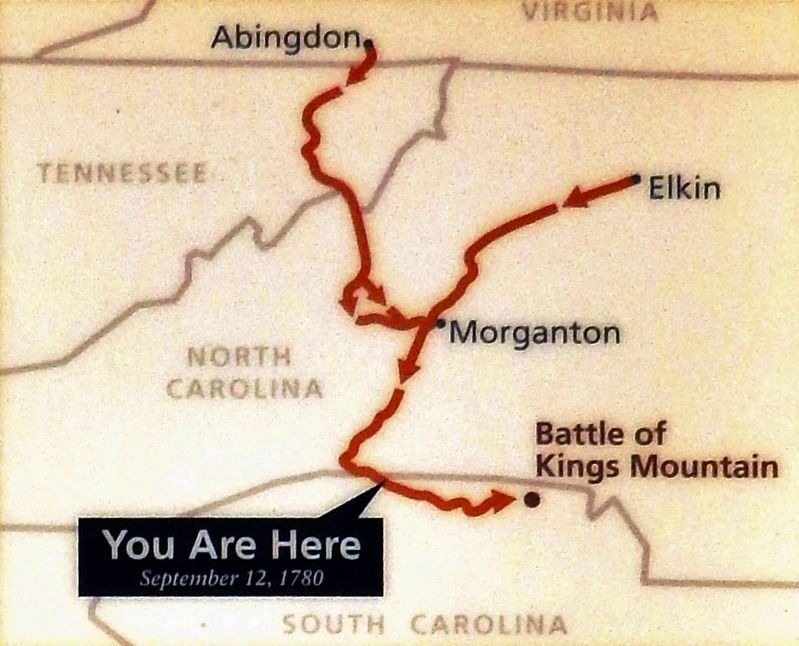 Marker detail: Battle of Kings Mountain Area Map image. Click for full size.