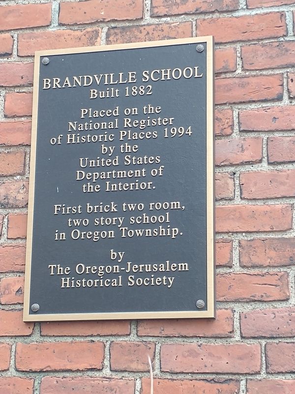 Brandville School Marker. Click for full size. Brandville School Marker image. Click for full size.