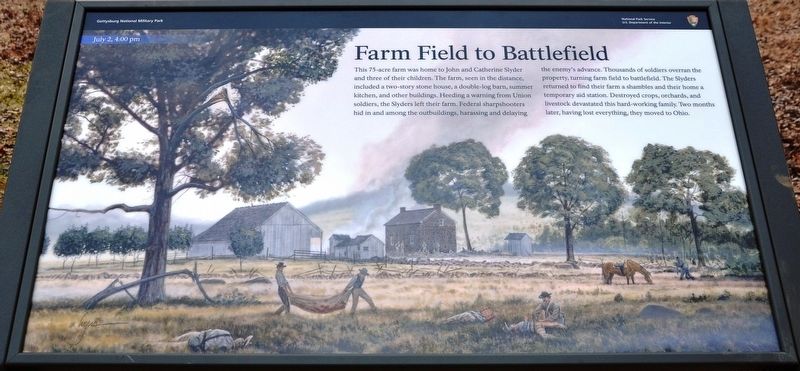 Farm Field to Battlefield Marker image. Click for full size.