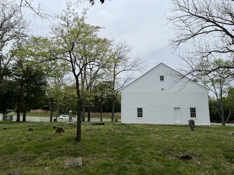 The Pin Oak with the Frying Pan Meeting House standing in the background image. Click for full size.