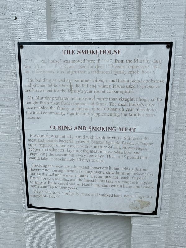 The Smokehouse / Curing and Smoking Meat Marker image. Click for full size.
