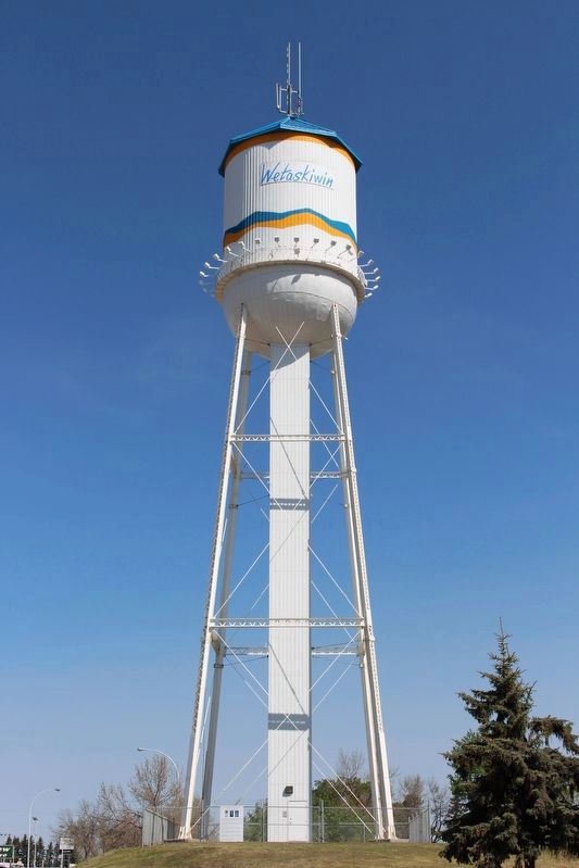 Wetaskiwin Water Tower Marker image. Click for full size.
