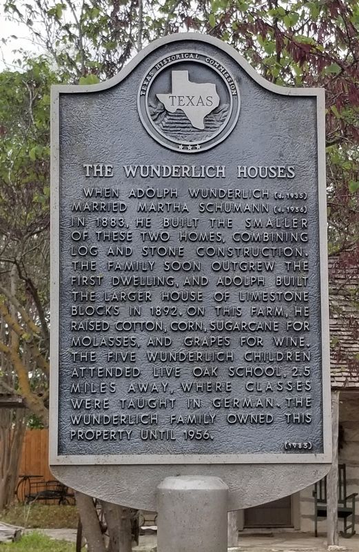 The Wunderlich Houses Marker image. Click for full size.