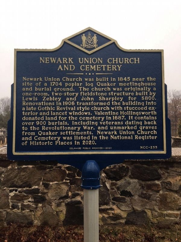 Newark Union Church and Cemetery Marker image. Click for full size.