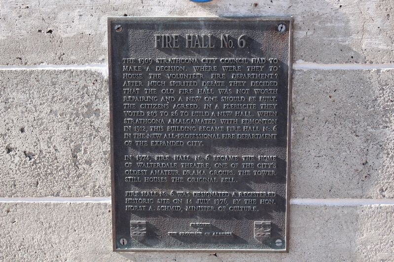 Fire Hall No. 6 Marker image. Click for full size.