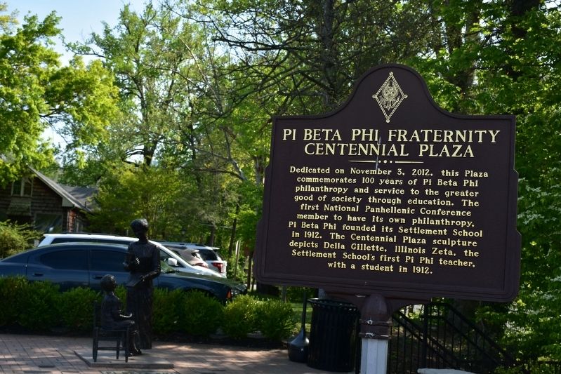 PI Beta Phi Fraternity Centennial Plaza Marker image. Click for full size.