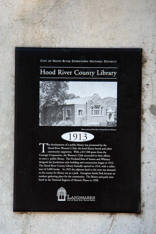 Hood River County Library Marker image. Click for full size.