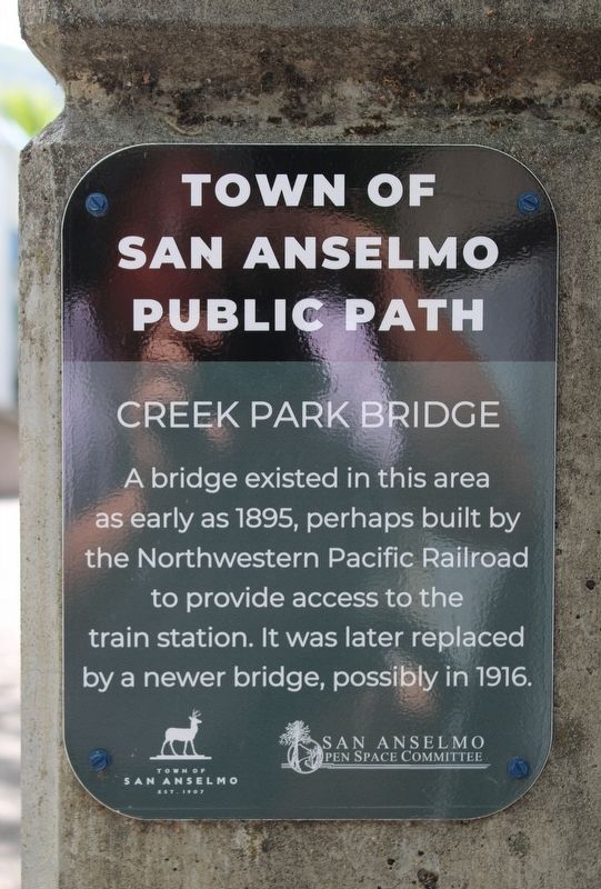 Creek Park Bridge Marker image. Click for full size.