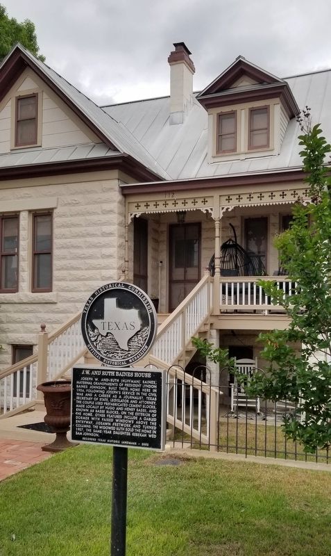 The J.W. and Ruth Baines House and Marker image. Click for full size.