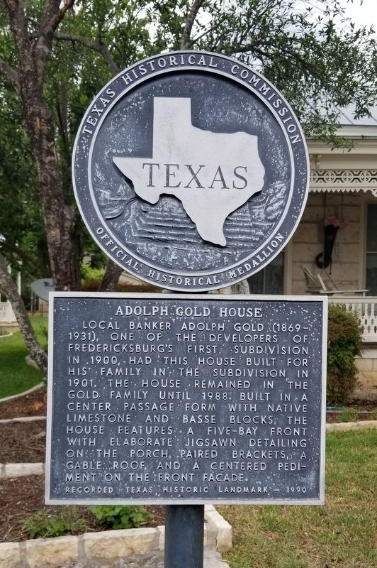 Adolph Gold House Marker image. Click for full size.