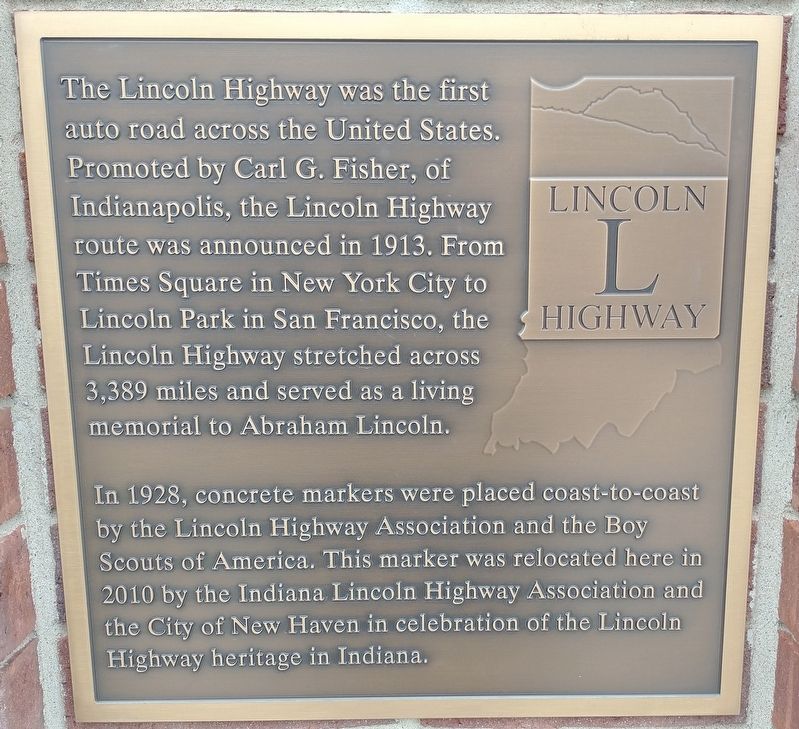 The Lincoln Highway Marker. Click for full size. The Lincoln Highway Marker image. Click for full size.