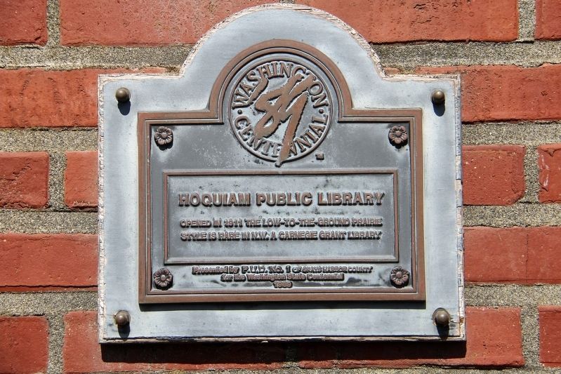 Hoquiam Public Library Marker image. Click for full size.