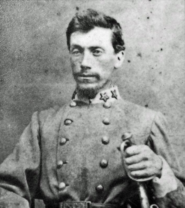 Marker detail: Confederate Lt. Col. Elijah V. White image. Click for full size.