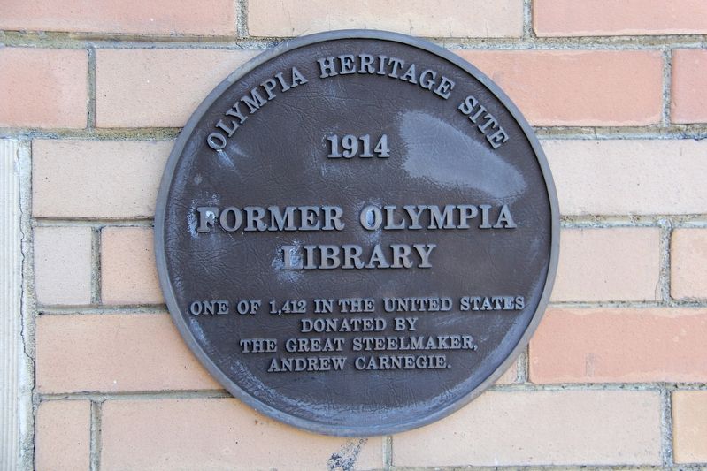 Former Olympia Library Marker image. Click for full size.