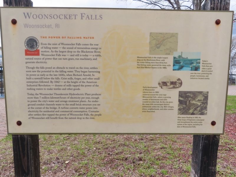 Woonsocket Falls Marker image. Click for full size.