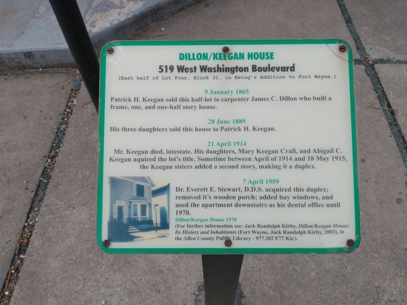 Billon/Keegan House Marker. Click for full size. Billon/Keegan House Marker image. Click for full size.