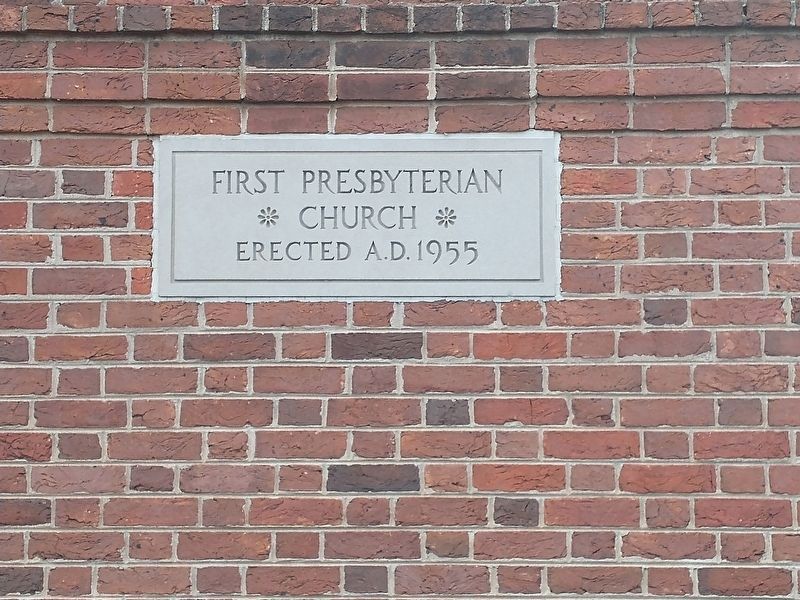 First Presbyterian Church Cornerstone image. Click for full size.