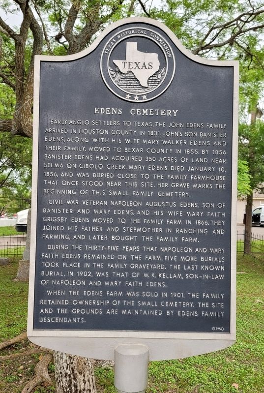 Edens Cemetery Marker image. Click for full size.