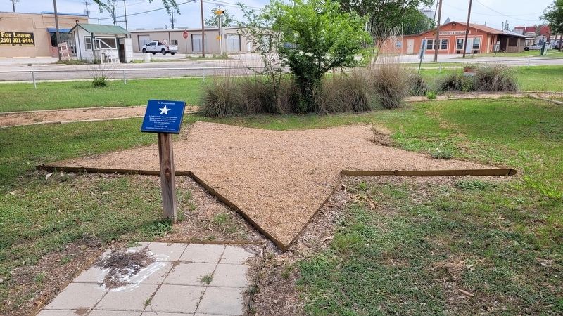 In Recognition Marker next to star shaped garden image. Click for full size.