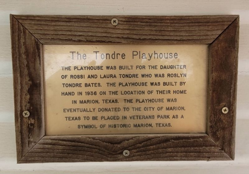The Tondre Playhouse Marker image. Click for full size.