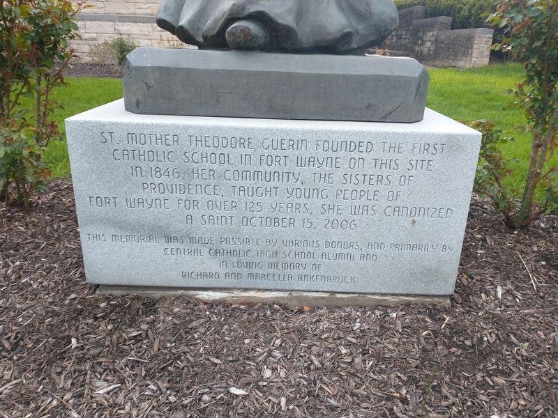 St. Mother Theodore Guerin Marker. Click for full size. St. Mother Theodore Guerin Marker image. Click for full size.