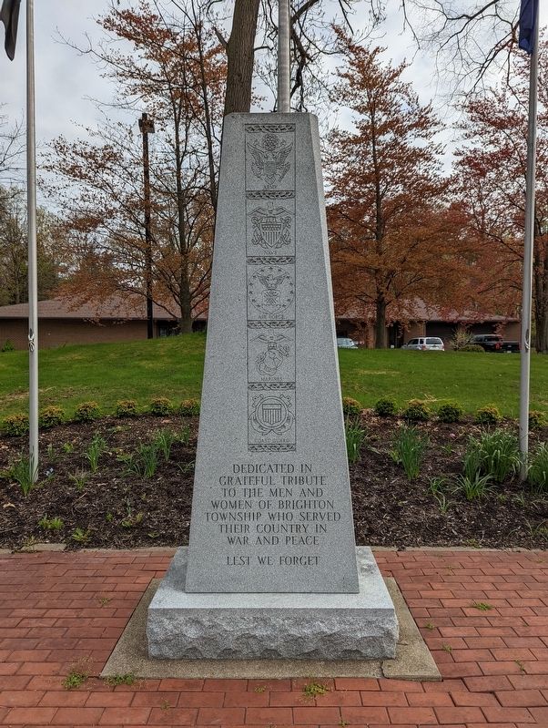 Brighton Township Veterans Memorial. Click for full size. Brighton Township Veterans Memorial image. Click for full size.