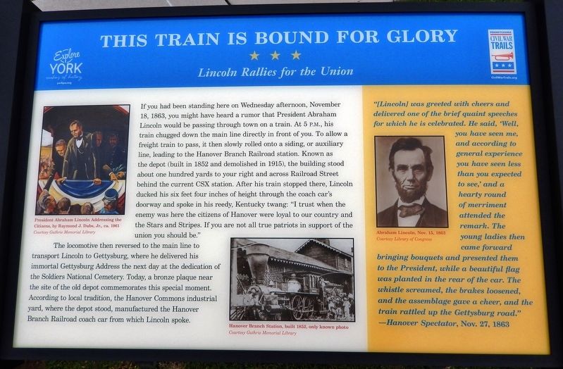 This Train is Bound for Glory Marker image. Click for full size.