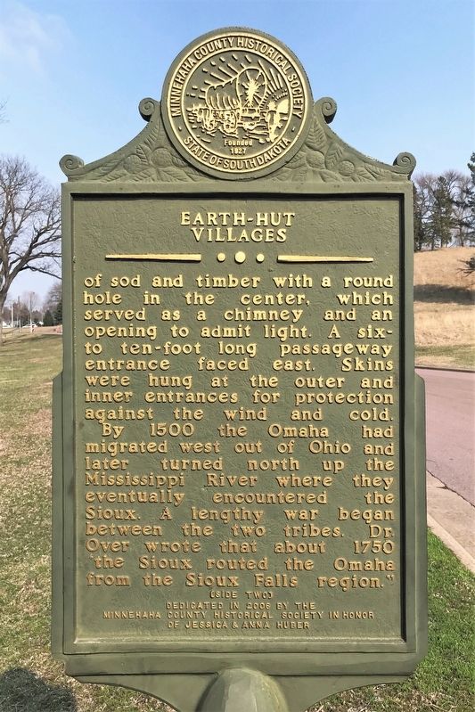 Earth-Hut Villages Marker <i>(Side two)</i> image. Click for full size.