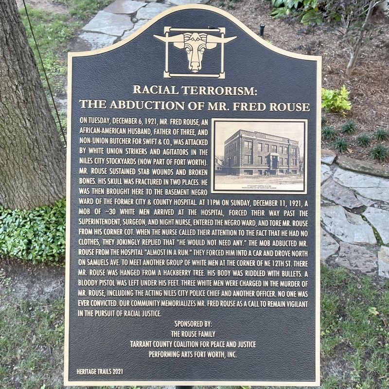 Racial Terrorism: The Abduction of Mr. Fred Rouse Marker image. Click for full size.