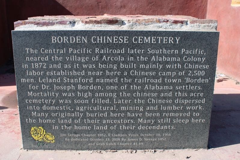 Borden Chinese Cemetery Marker image. Click for full size.