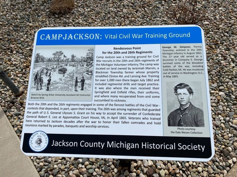 Camp Jackson: Vital Civil War Training Ground Marker. Click for full size. Camp Jackson: Vital Civil War Training Ground Marker image. Click for full size.