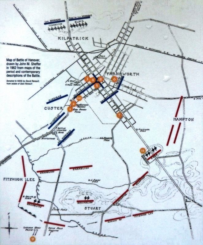 Marker detail: Battle of Hanover Map image. Click for full size.