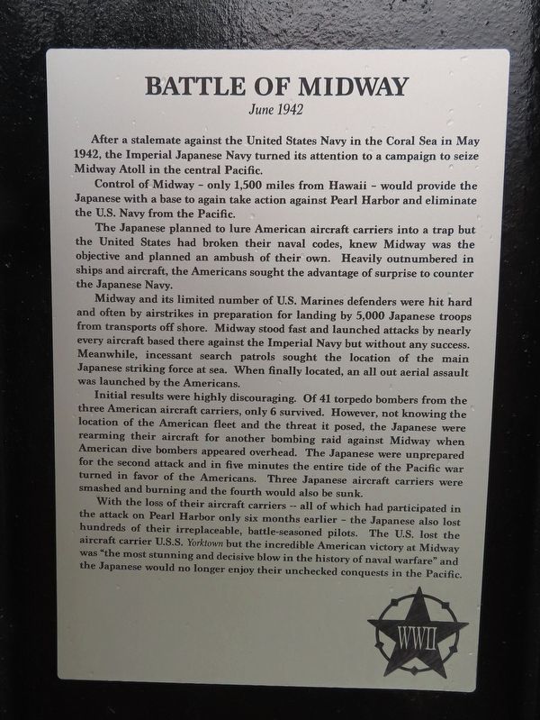 Battle of Midway Marker image. Click for full size.