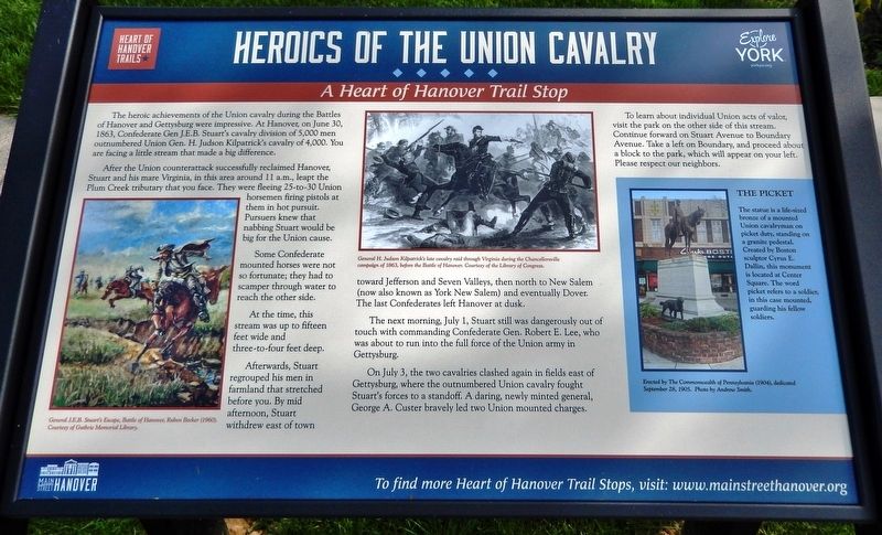 Heroics of the Union Cavalry Marker image. Click for full size.