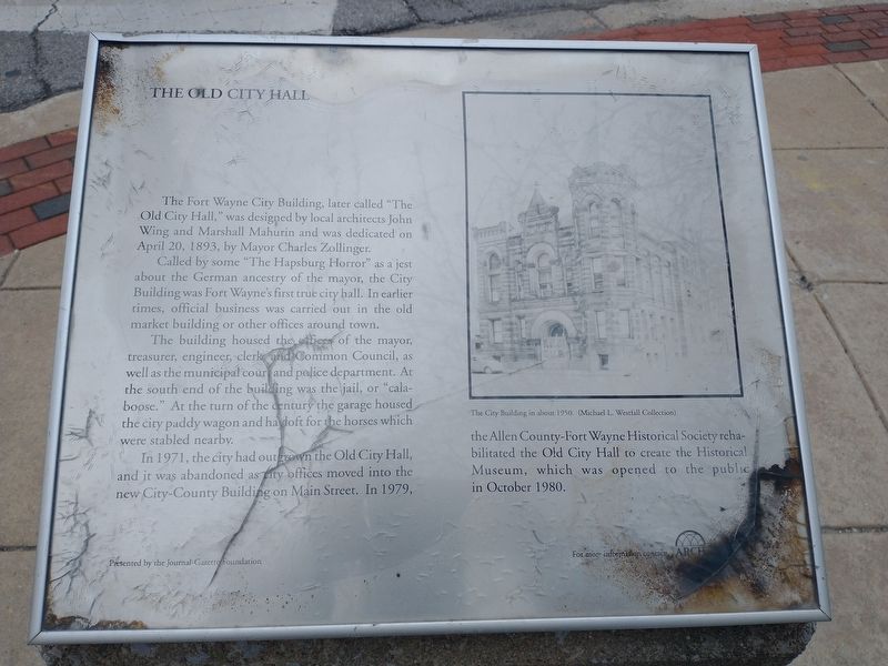 The Old City Hall Marker. Click for full size. The Old City Hall Marker image. Click for full size.