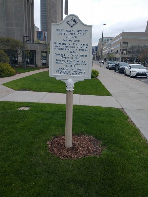 First Wayne Street United Methodist Church Marker. Click for full size. First Wayne Street United Methodist Church Marker image. Click for full size.