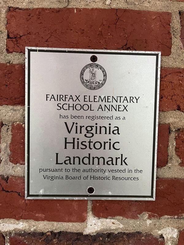Virginia Historic Landmark plaque for the building image. Click for full size.