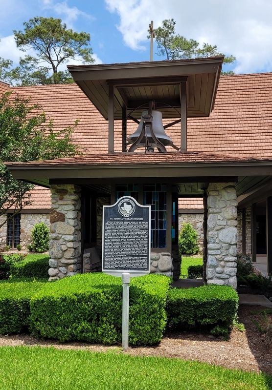 The St. John Lutheran Church Bell and Marker image. Click for full size.