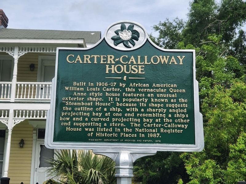 Carter-Calloway House Marker image. Click for full size.