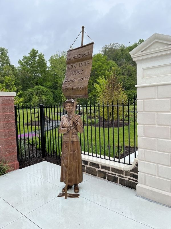 Statue at the Turning Point Suffragist Memorial image. Click for full size.