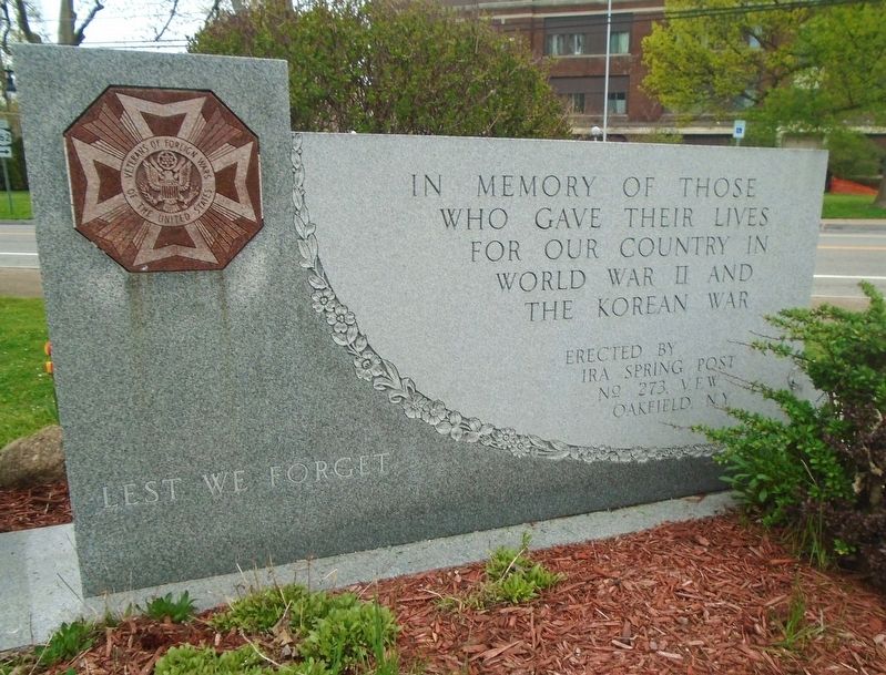 World War II and Korean War Memorial. Click for full size. World War II and Korean War Memorial image. Click for full size.