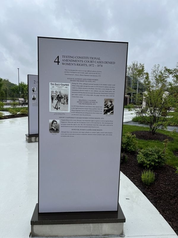 Building a Political Movement / Testing Constitutional Amendments Marker. Click for full size. Building a Political Movement / Testing Constitutional Amendments Marker image. Click for full size.
