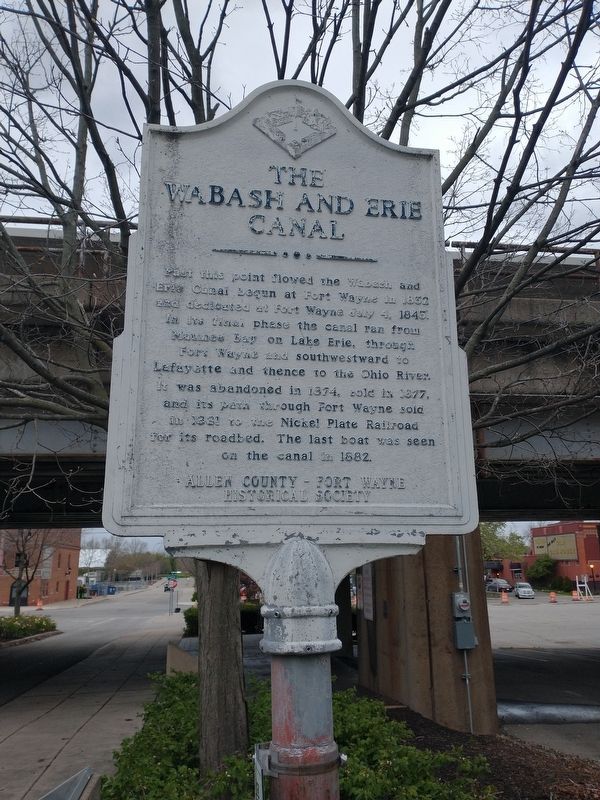 The Wabash And Erie Canal Marker. Click for full size. The Wabash And Erie Canal Marker image. Click for full size.