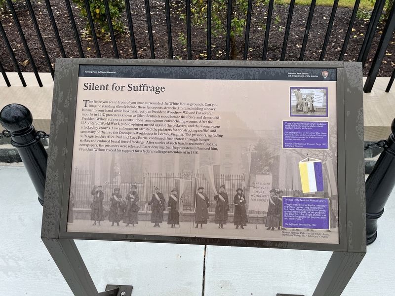 Silent for Suffrage Marker image. Click for full size.